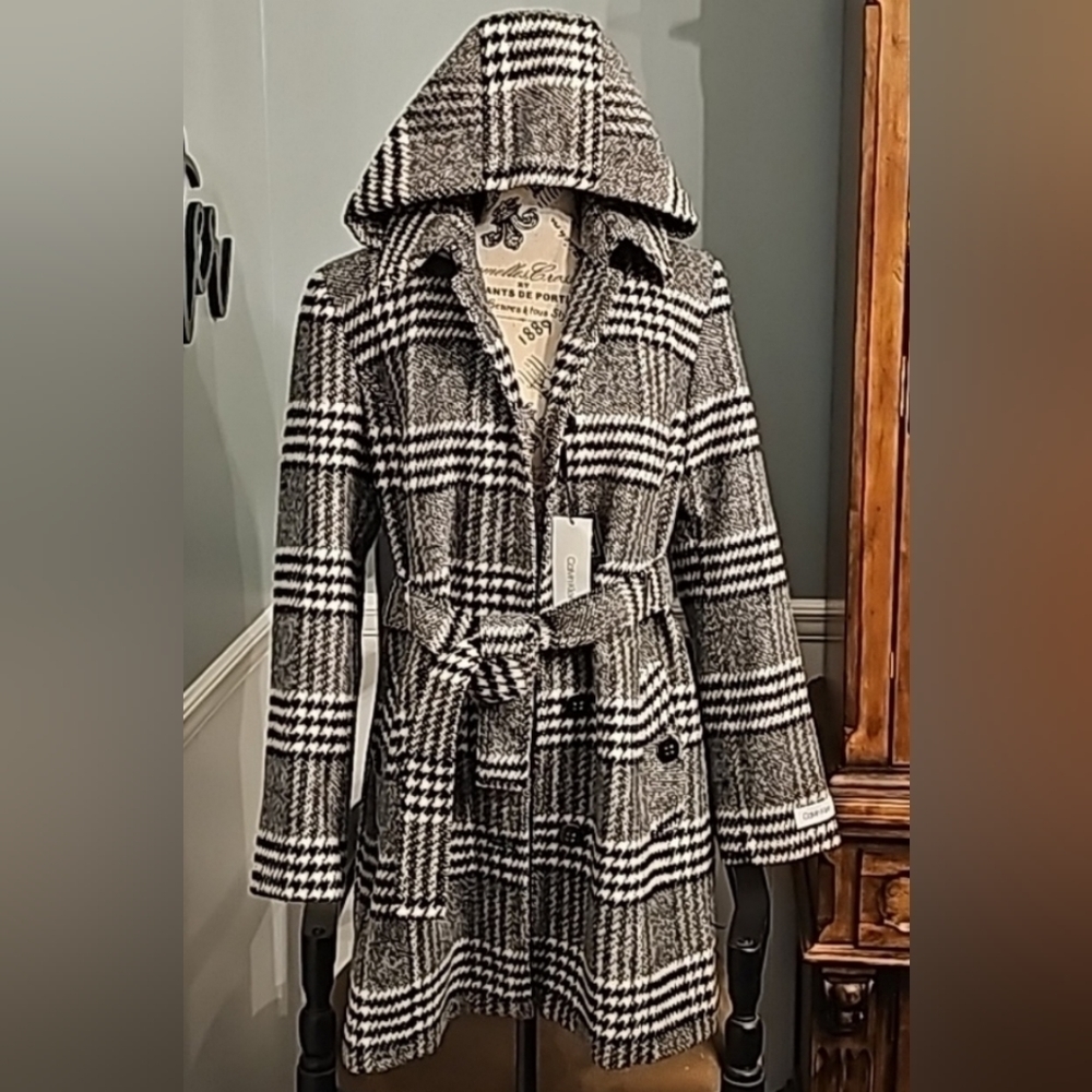 NWT Calvin Klein Wool/Poly blend Coat